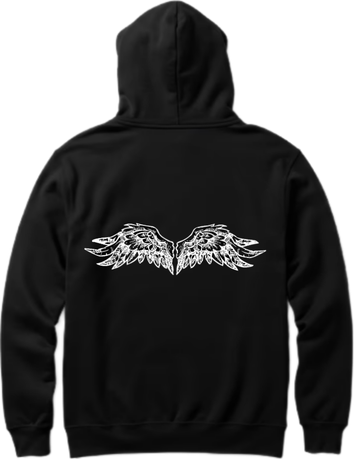 Goth Oversize Hoodie Black Back 14