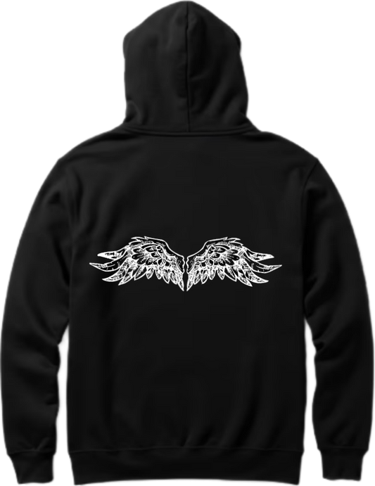 Goth Oversize Hoodie Black Back 14