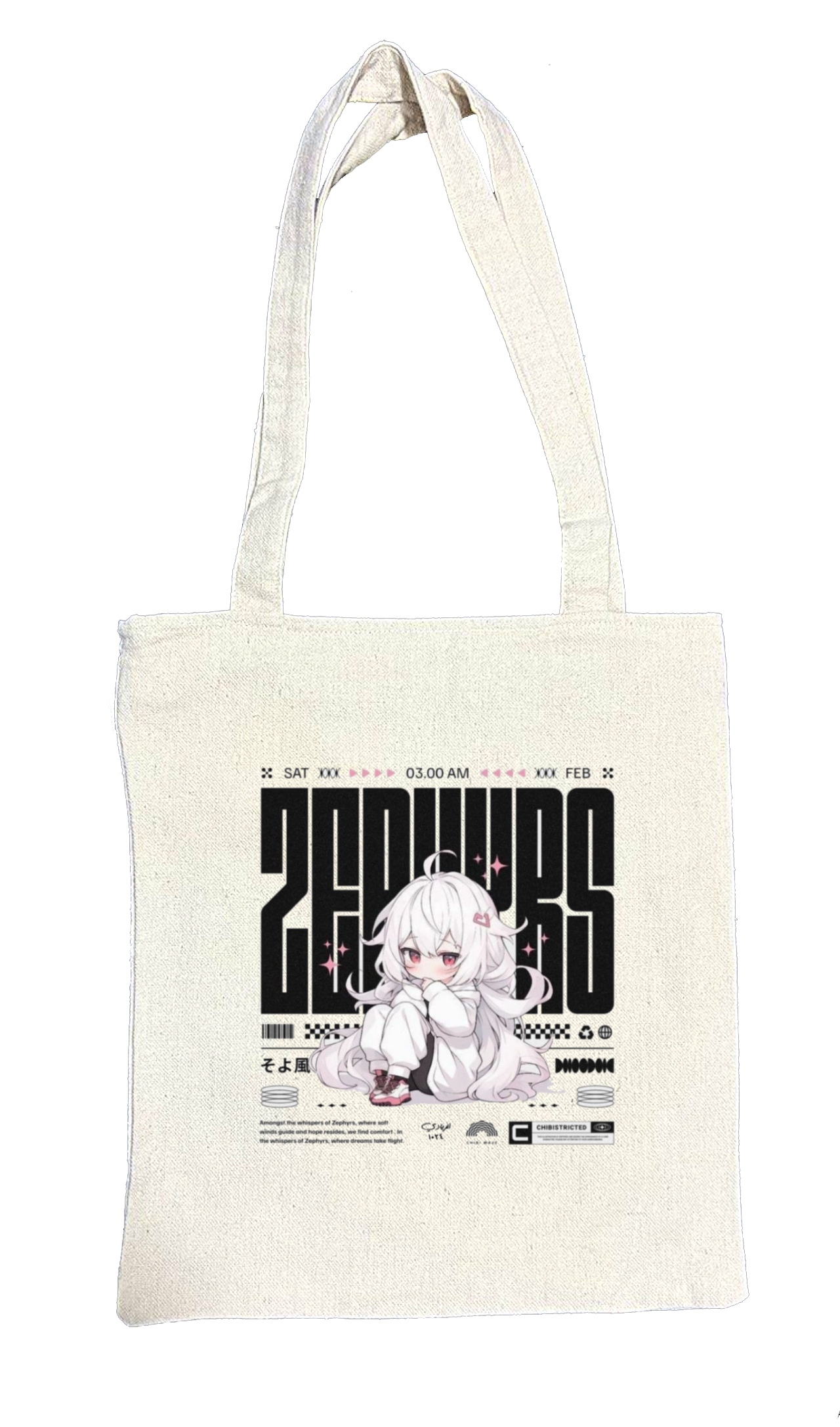 RANDOM ANIME GIRL tote bag Beige 14