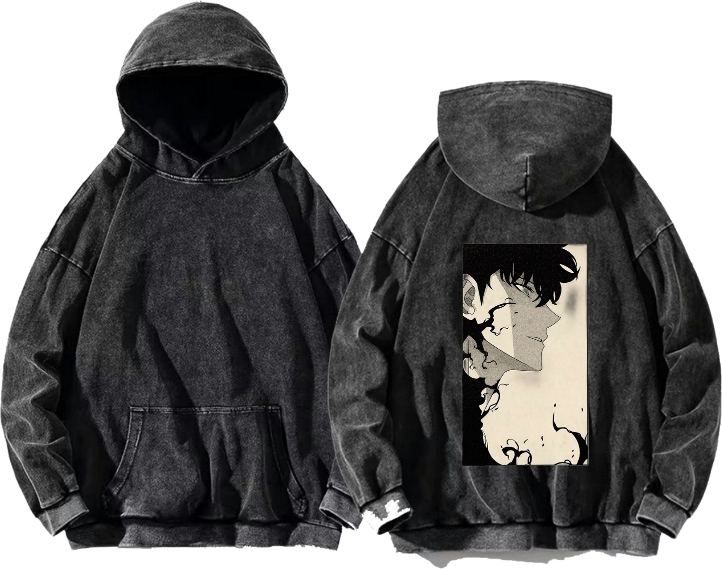 Solo Leveling One Size hoodie Washed Back 14