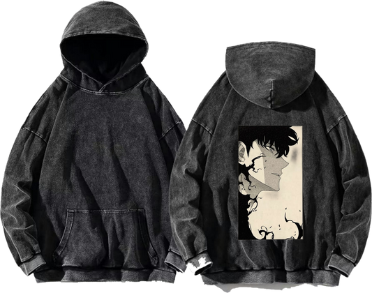 Solo Leveling One Size hoodie Washed Back 14