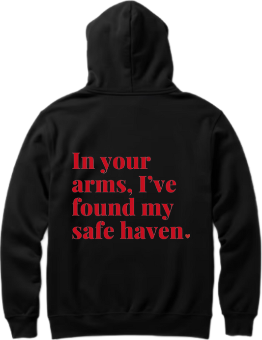 VaIentine coupIe Oversize Hoodie Black Back 14