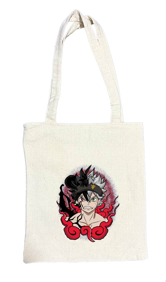 Black clover tote bag beige 7