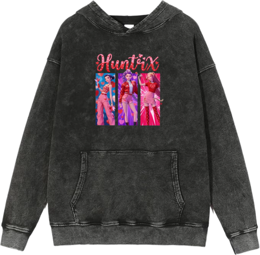 Hunterix kpop Oversize  Hoodie Washed gray 14