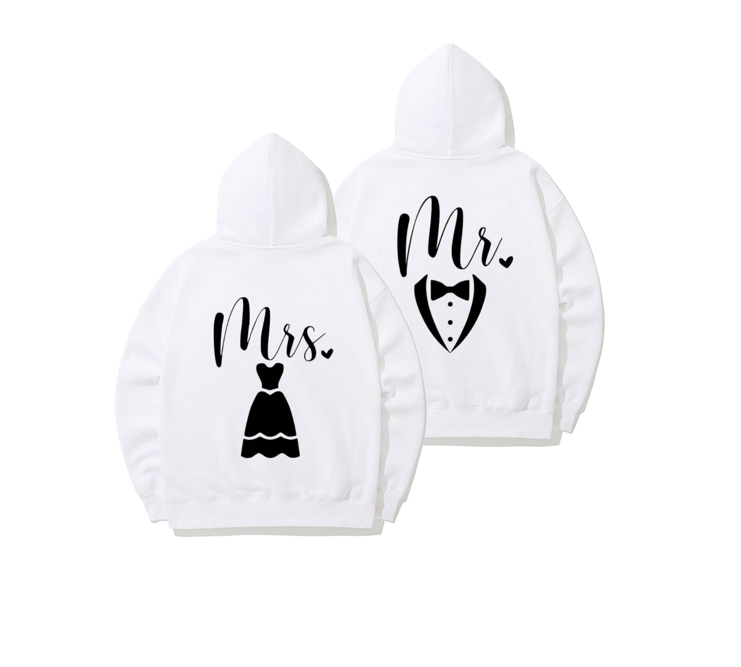 VaIentine coupIe Oversize Hoodie Cables White Back 14
