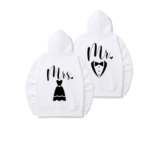 VaIentine coupIe Oversize Hoodie Cables White Back 14
