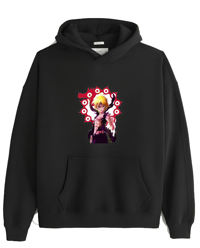 Anime Nanatsu no taizai seven deadly sins Oversize Hoodie Black 14