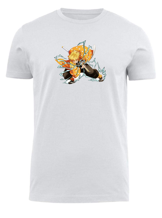 Anime Demon slayer nezuko tanjiro t- shirt fit White 14