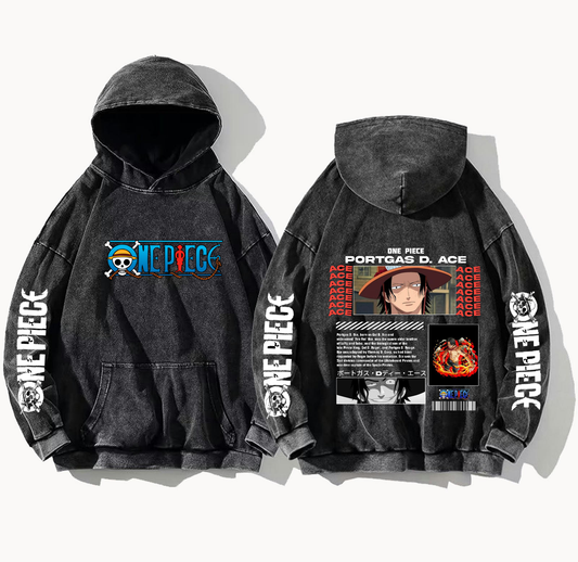 one piece One Size hoodie Washed Back 14