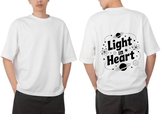 * Light in Heart t- shirt One Size White back 14