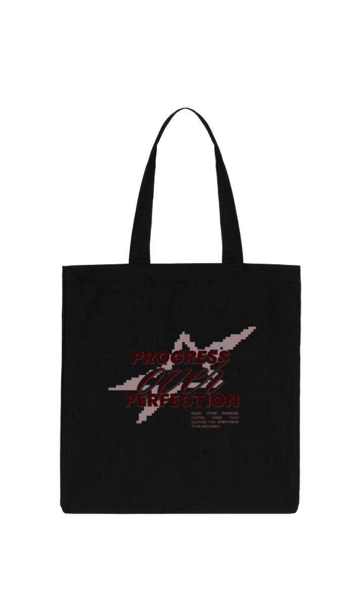PROGRESS PERFECTION tote bag Black 73