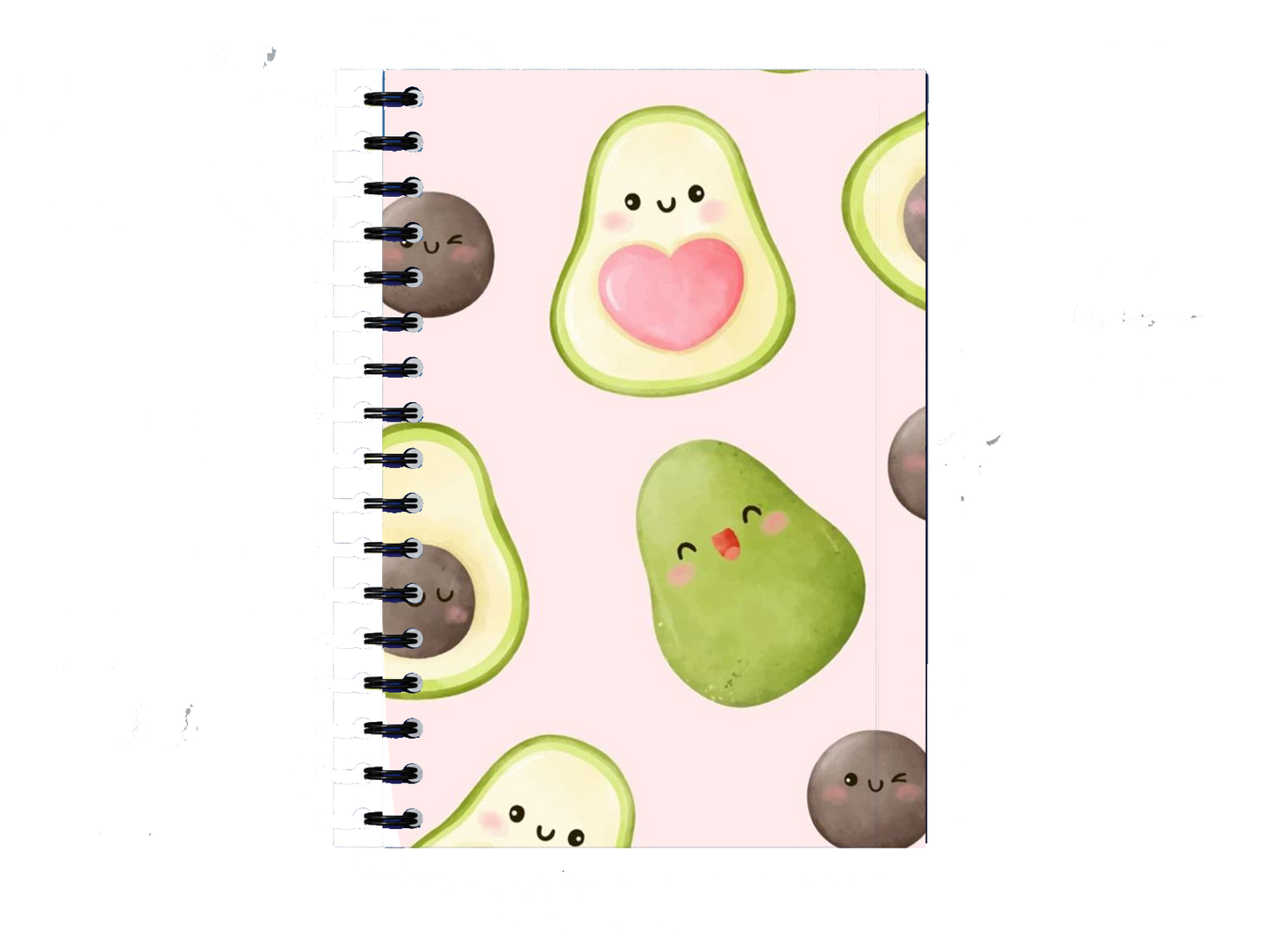 Cute Avocado Pattern Notebook A5 14