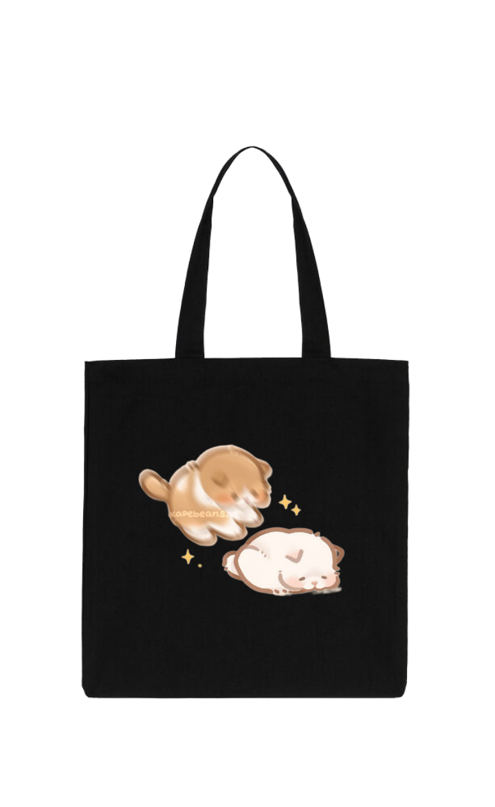 cat tote bag Black 14