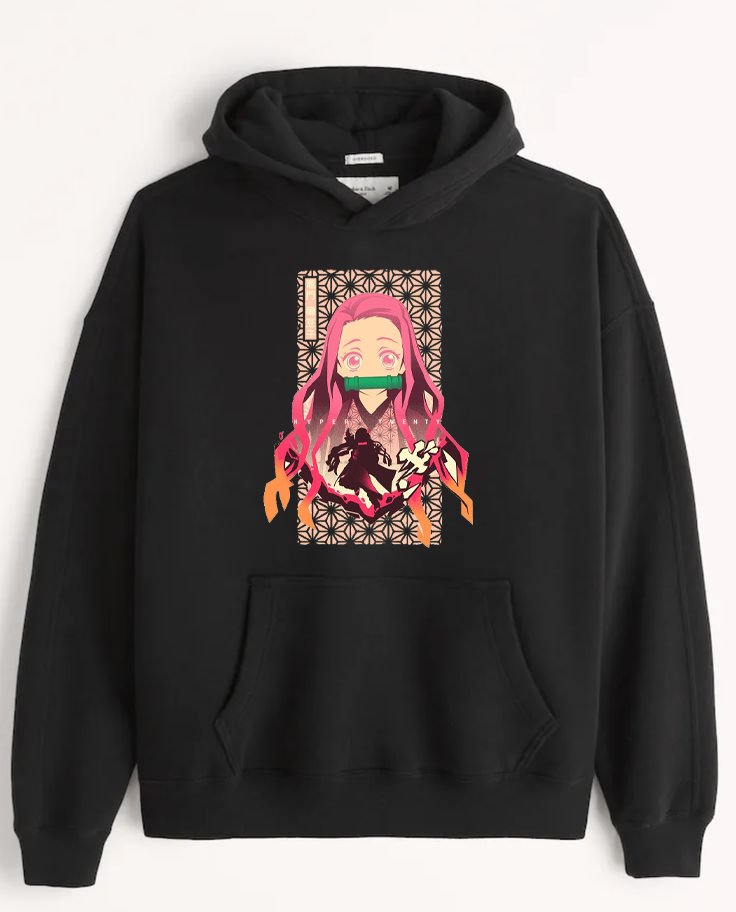 Anime Demon slayer nezuko tanjiro Oversize Hoodie Black 14
