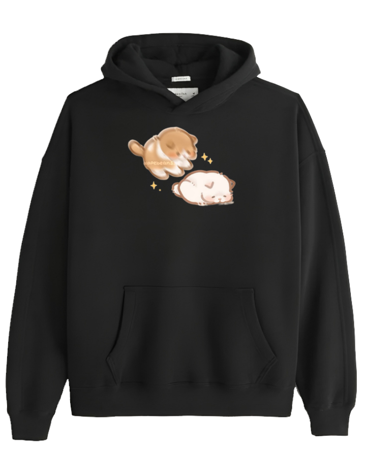 cat Oversize Hoodie Black 15