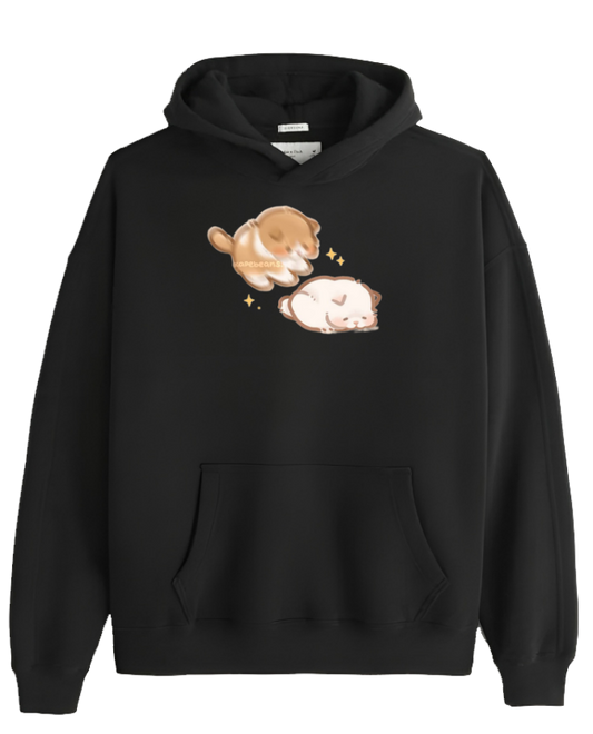 cat Oversize Hoodie Black 15