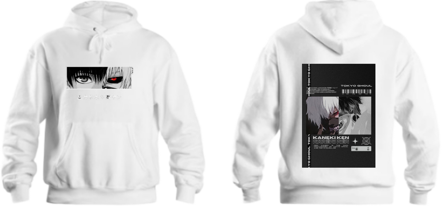 okyo Ghoul One Size hoodie White Back 14