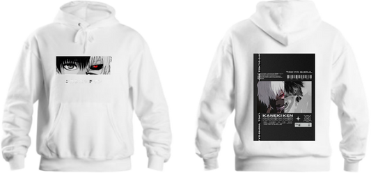 okyo Ghoul One Size hoodie White Back 14