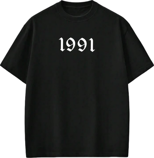 age t- shirt Black 1991