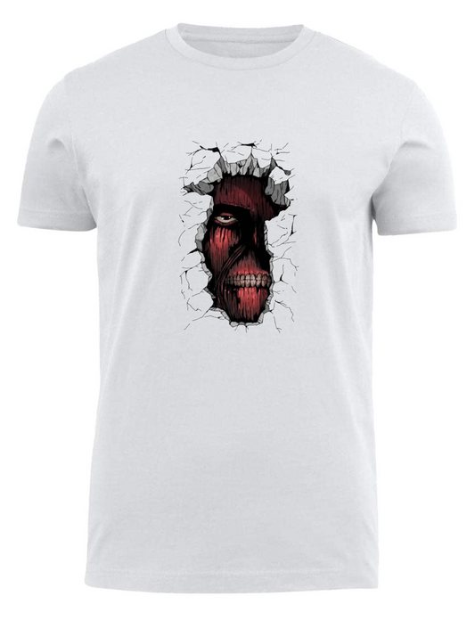 Anime Attack on titan shingeki no kyojin eren levi mikasa  Aot white fit t- shirt 14