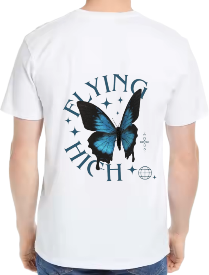 Flying High t- shirt Over Size White Back 54