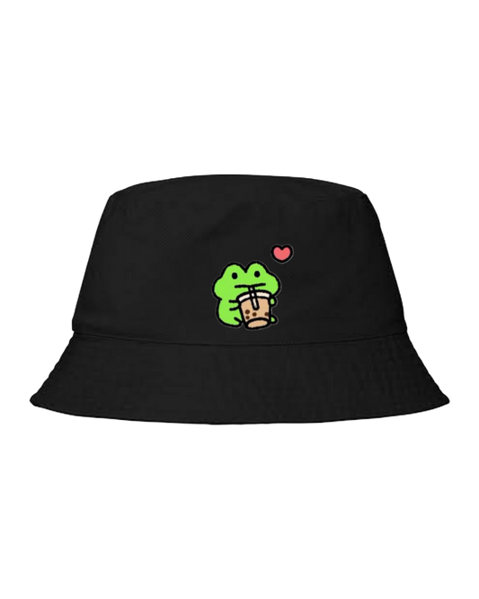 Frog Bucket hat Fishman hat cap Black 14
