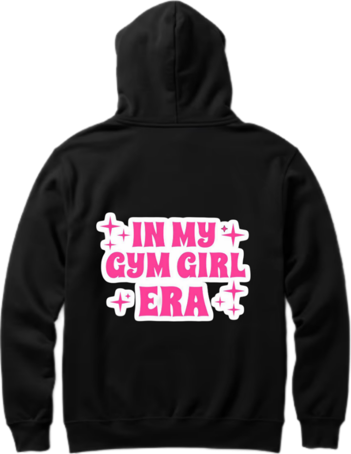 workout gym pilates Oversize Hoodie Black Back 14