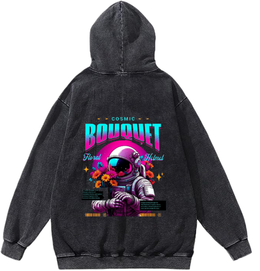 aliens Oversize Hoodie Washed gray Back 14