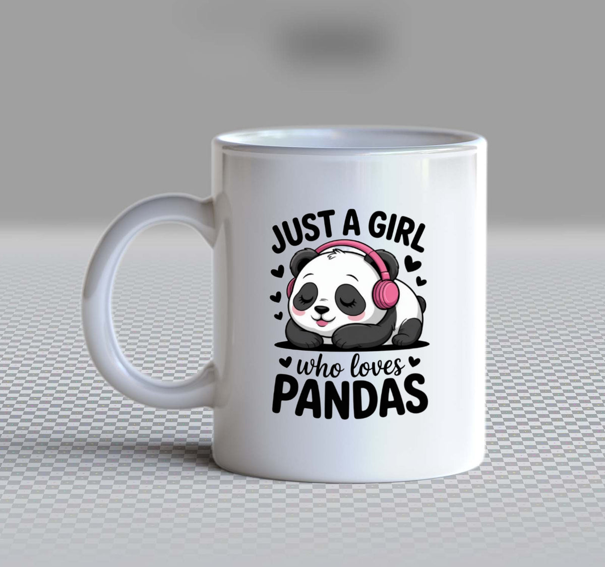JUST A GIRL who loves PANDAS Mug White  91