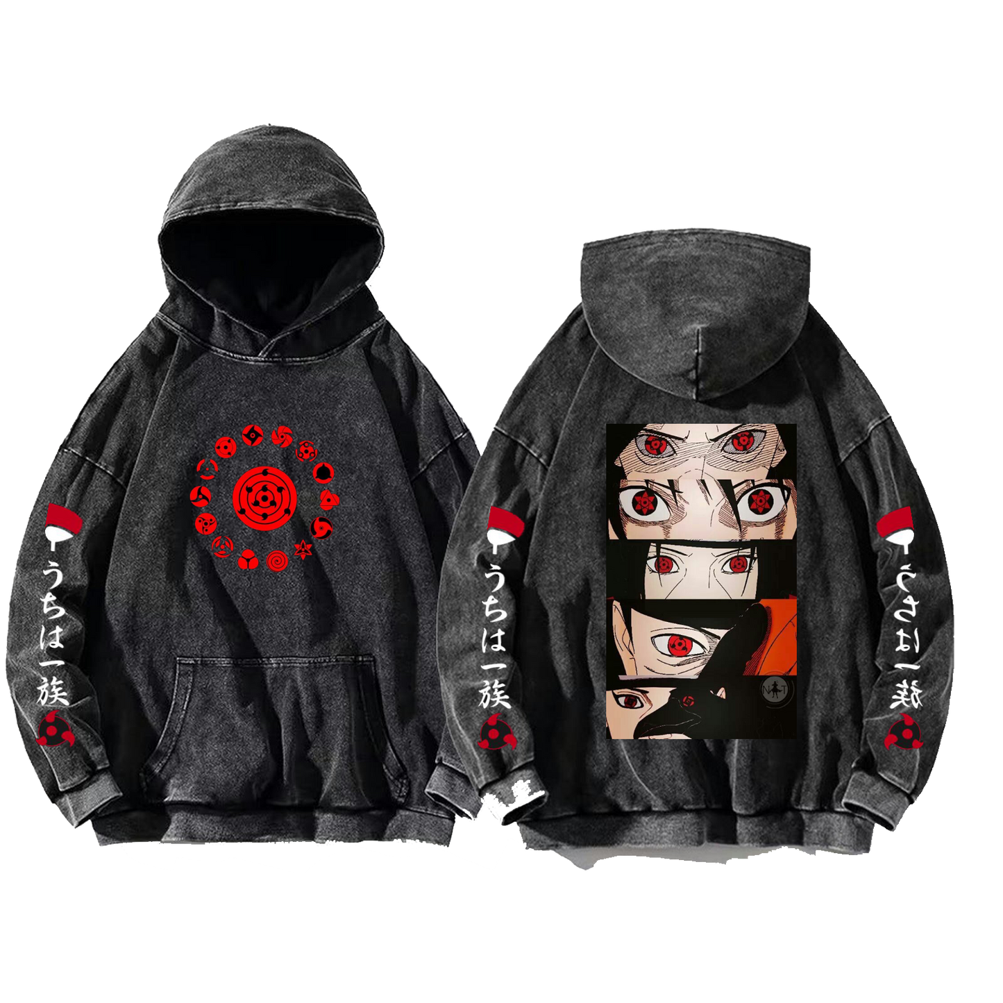 Naruto Shippuden One Size hoodie Washed Back 14