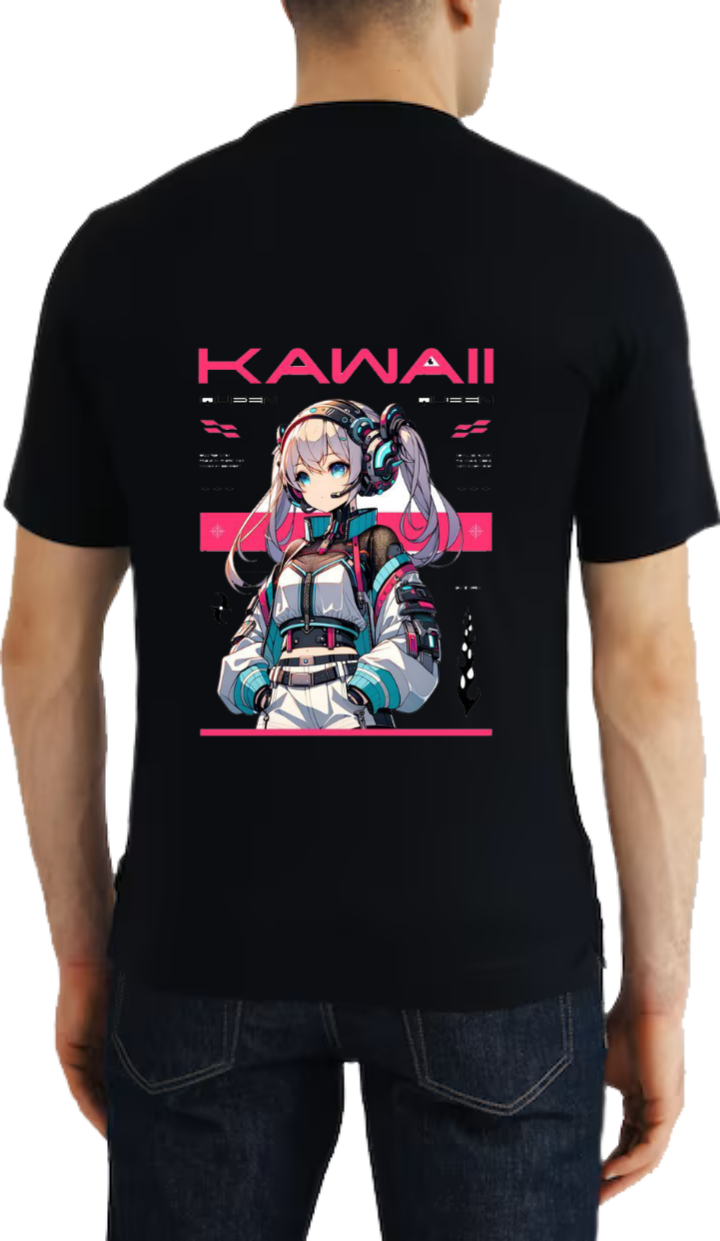 KAWAII t- shirt One Size Black Back 14