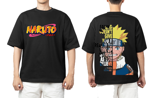 Naruto Shippuden t- shirt One Size Black Back 14