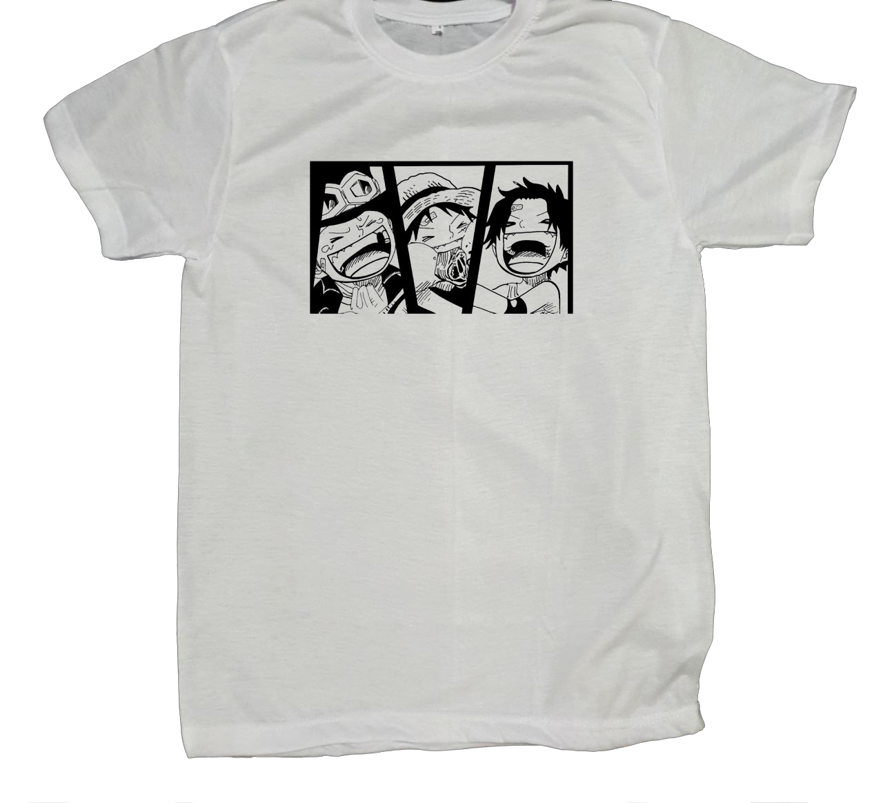 one piece t- shirt fat White 14