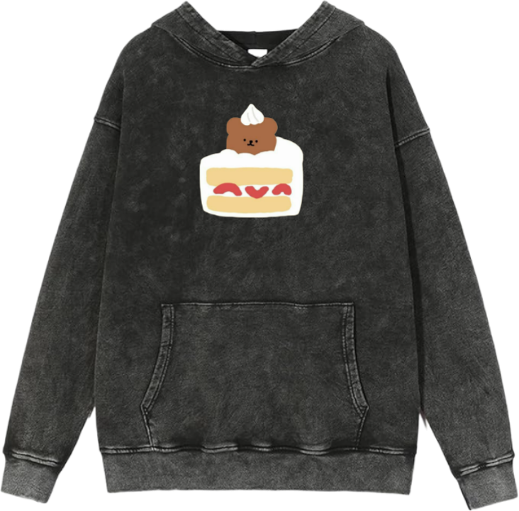 bear Oversize  Hoodie Washed gray 14