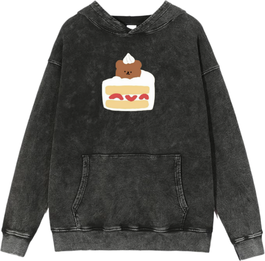 bear Oversize  Hoodie Washed gray 14