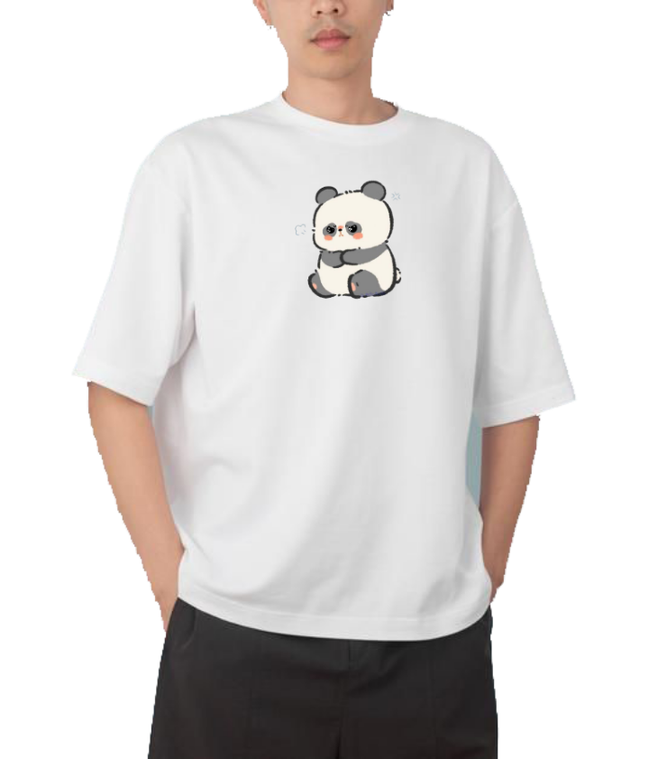 PANDA Oversize Hoodie White 14