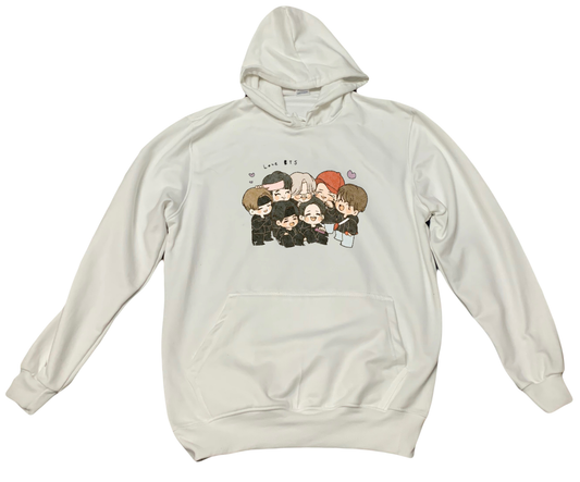 BTS One Size hoodie White 14
