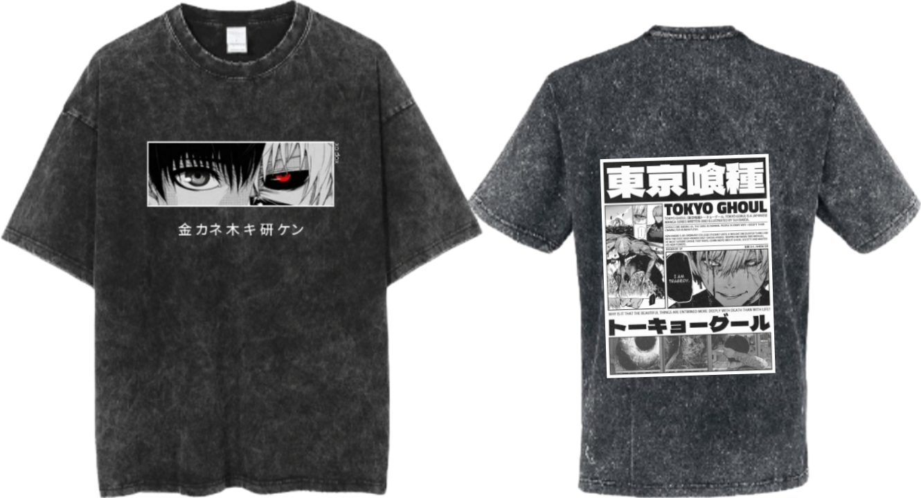 Tokyo ghoul t- shirt One Size Washed Back 14