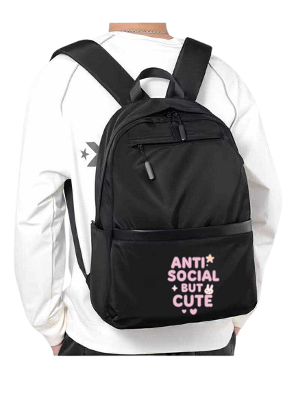 ANTI SOCIAL BUT CUTE School Back bag bag 200