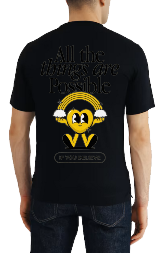 All the things are Possible t- shirt One Size Black back 15