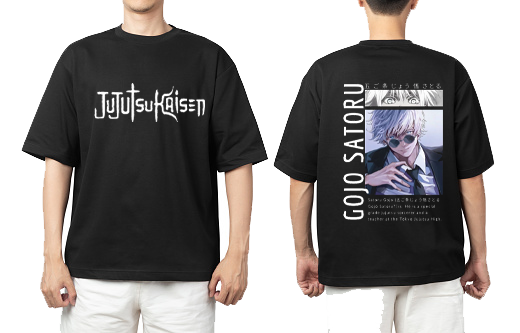 tjujutsu kaisen GOJO Oversize t- shirt Black Back  15