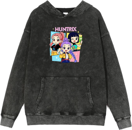 Hunterix kpop Oversize  Hoodie Washed gray 15