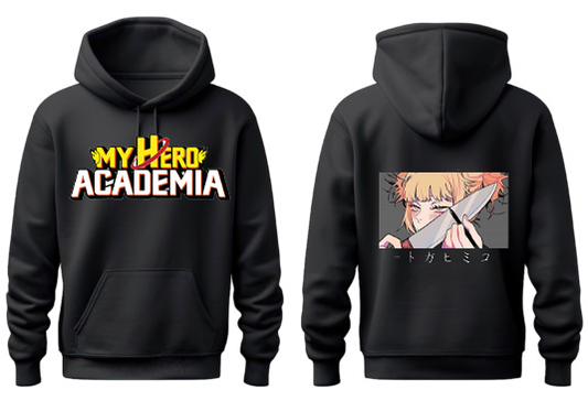 Boku no hero academy bnha One Size hoodie Black Back 15