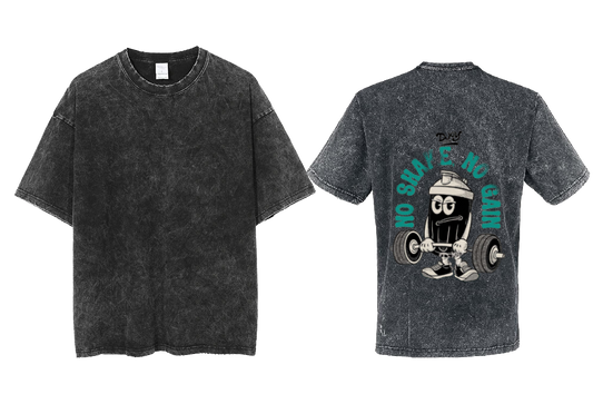 No Shake No Gain t- shirt One Size Washed Back 15