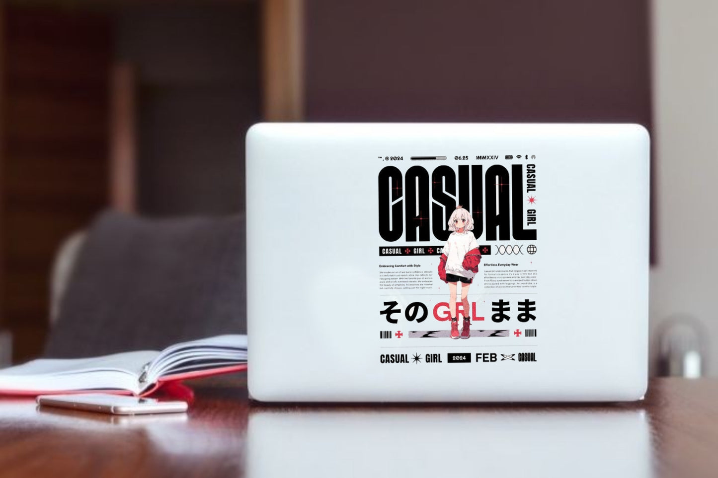 RANDOM ANIME GIRL Laptop Sticker 15