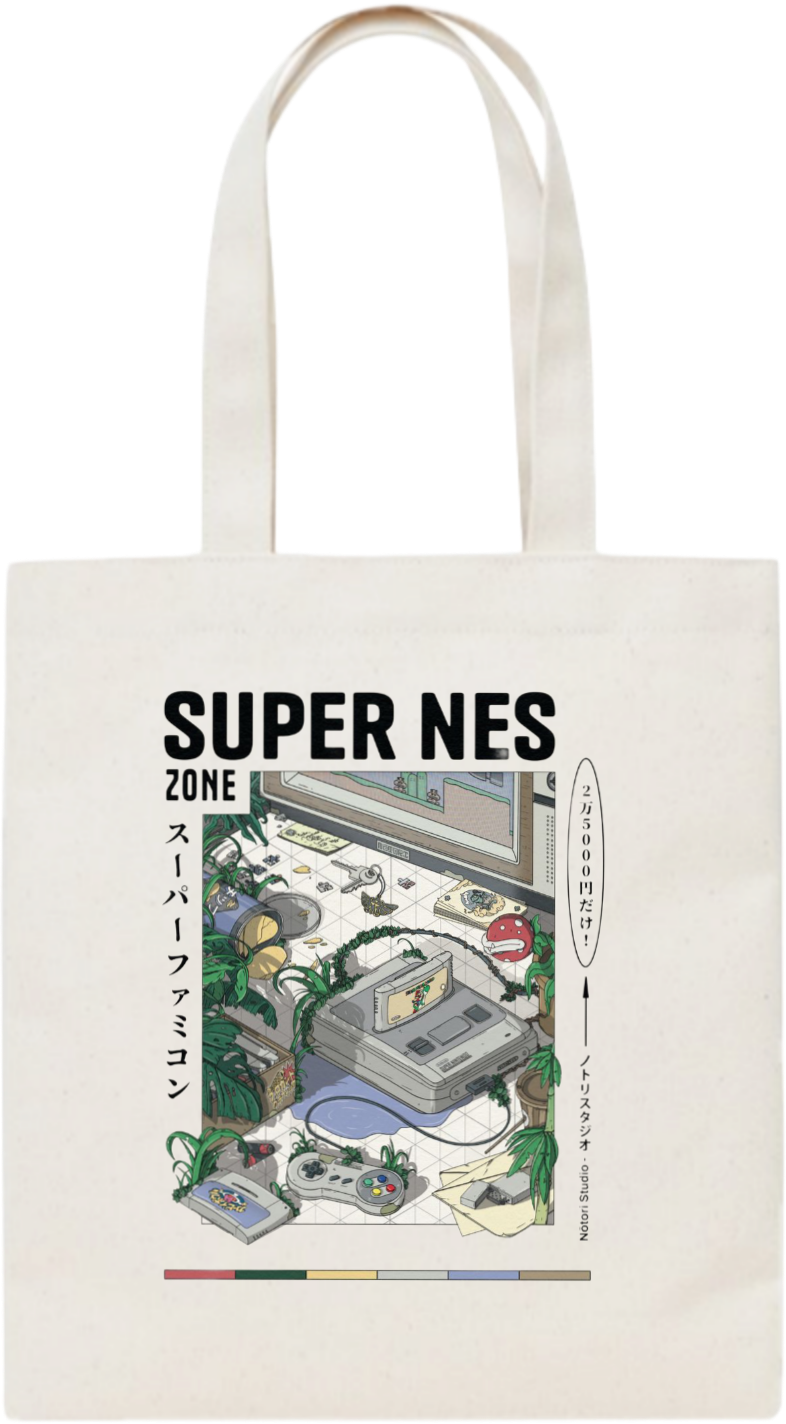 SUPER NES tote bag beige 15