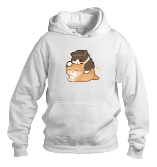 cat Oversize Hoodie White 15