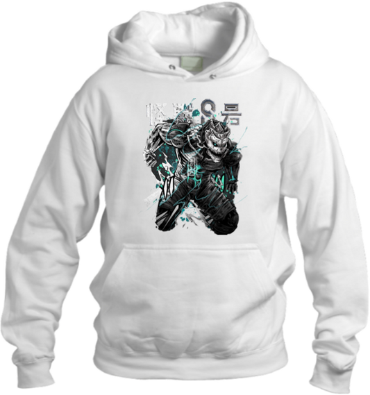 Kaiju No. 8 Over Size hoodie White 15