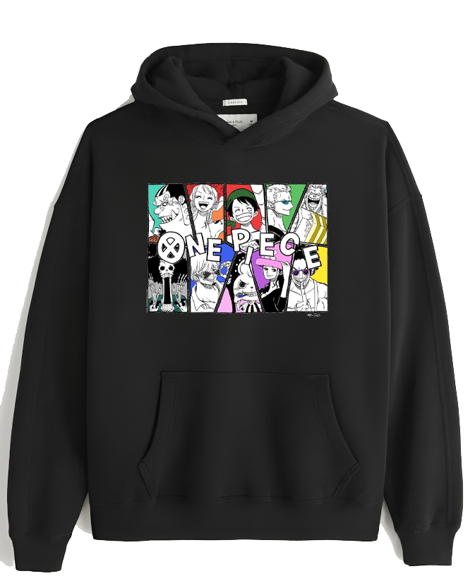 one piece One Size hoodie Black 15