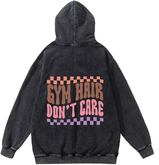 workout gym pilates Oversize Hoodie Washed Back 15